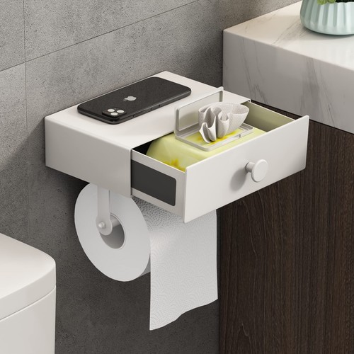 Porte papier toilette - porte, mural