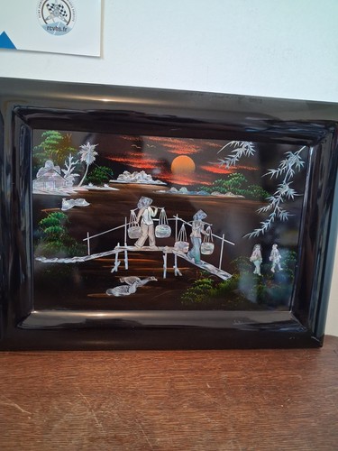 Tableau style asiatique nacre - tableau,