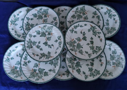 Assiettes plates faïence - 12,