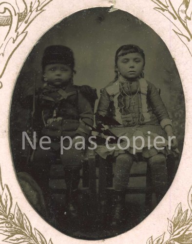 Ferrotype vers 1890 deux - 1890,