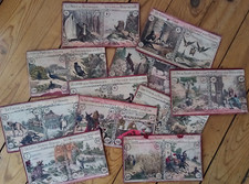 XIXe - 11 RARES CARTONS DE JEU