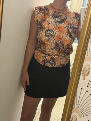 Top corail tissu africain - top,