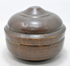 Laiton Antique Rond Betel Écrous Boite Original Ancien Main Crafted