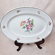 Plat Ovale Ancien Lunéville "Artois" – Porcelaine Décor Romantique – Vaisselle