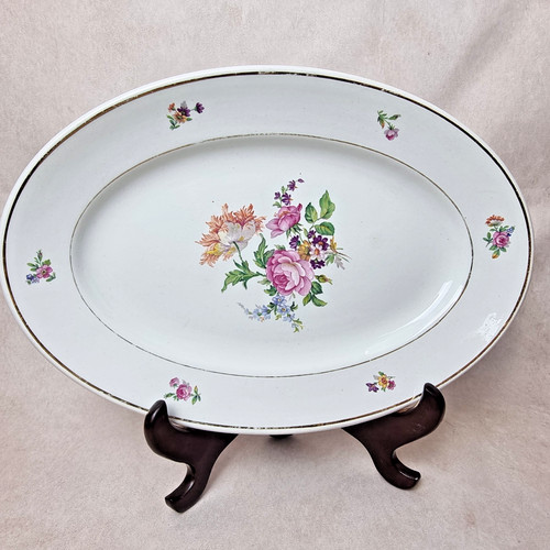 Plat ovale ancien - ovale, lunéville