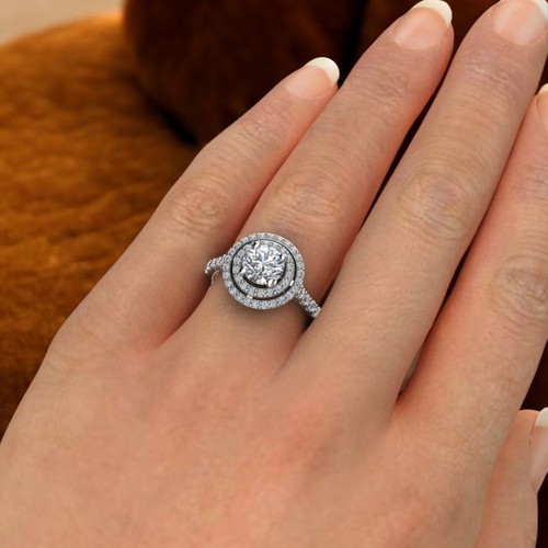 Bague semi monture blanc - bague, en
