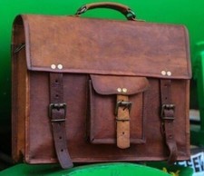 Sac en cuir messager épaule business 15'' neuf mallette ordinateur portable s...