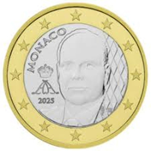1euro monaco 2025 albert - monaco, "albert