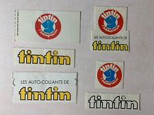 LOT STICKERS VINTAGE - TINTIN L'HEBDOPTIMISTE