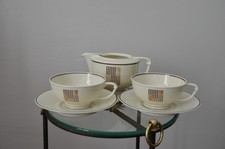 JEAN LUCE (1895-1964) PARTIE DE SERVICE A CAFE ART DECO VERS 1930 EN PORCELAINE