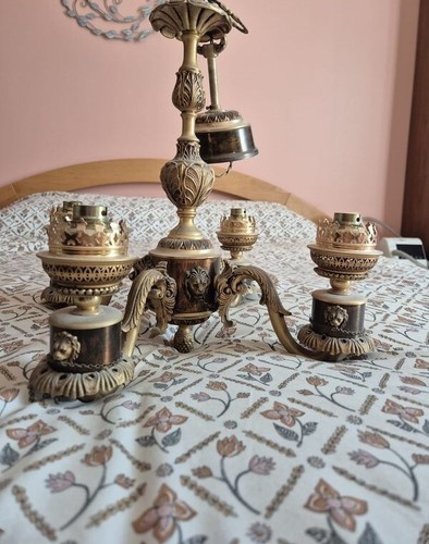 Lustre bronze véritable 4 - en, véritable,