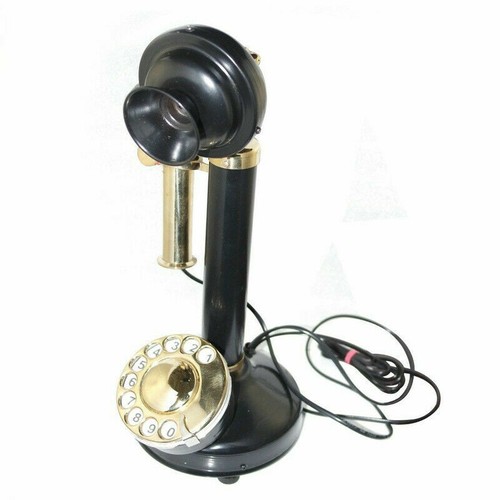 Téléphone type bougeoir noir