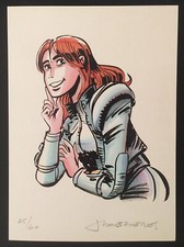 MEZIERES - Carte de voeux VALERIAN et LAURELINE - 60 ex signé + 3 Dédicaces