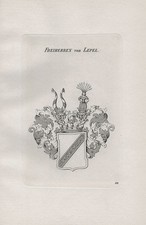 Environ 1830 Cuillère Lepel Blason Gravure En Cuivre Héraldiques
