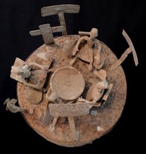 Art Africain Tribal Afrique Ancien Piquet d'Autel Asen Fon sur Socle - 23,5 Cms