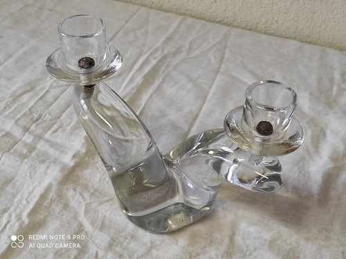 Bougeoir double cristal - double,