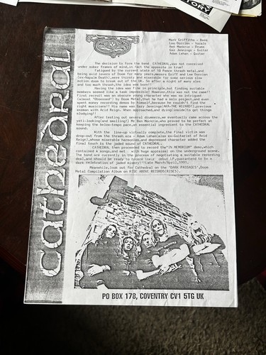 Cathedral 1991 flyer bio - bio, sheet