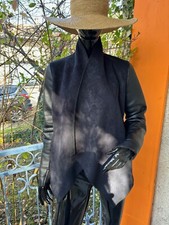 Veste simili peau noire THE