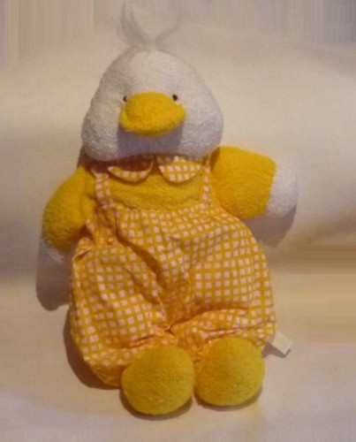 Peluche poupon canard - peluche, jaune
