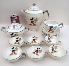 Onnaing Grand Service à Café 15 Piéces Mickey Mouse Walt Disney SA France 1930