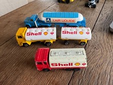 LOT DE TROIS CAMIONS CITERNE MAJORETTE SAVIEM FORD "SHELL" "AIR LIQUIDE"  1/100