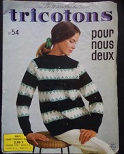§ catalogue ancien laine tricot TRICOTONS POUR NOUS DEUX n° 54 - 1964