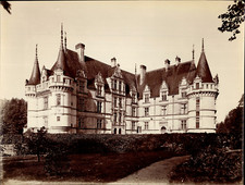 Cousin, France, Château d'Azay-le-Rideau, Façade Orientale vintage albumen 