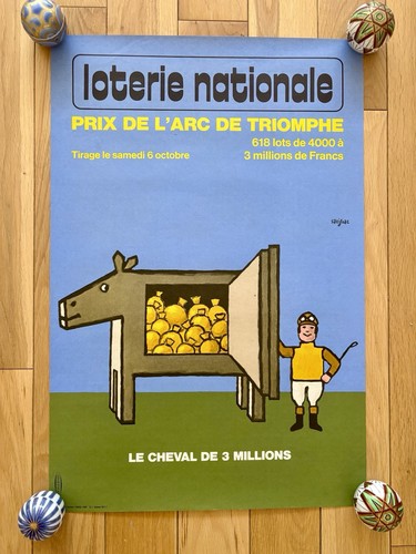 Affiche originale loterie - originale, « loterie