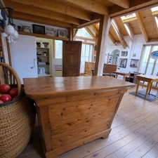 commode 4 tiroirs en bois taille 119 x 47 cm hauteur 97 cm