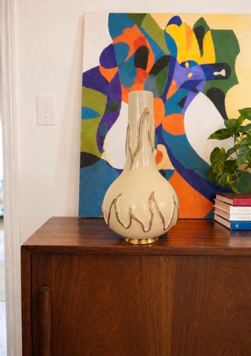 Emaux longwy vase boule en - de,
