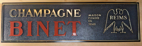 Plaque publicitaire champagne - plaque,