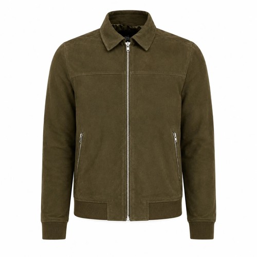 Veste harrington cuir - harrington, en