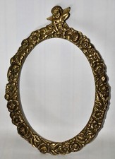 Cadre ovale bronze décor