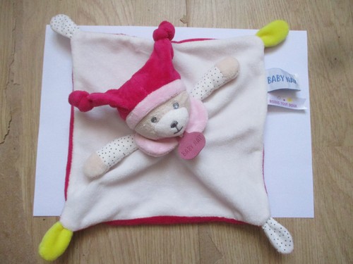 Doudou ours plat carré