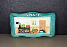 Plaque murale vintage « Cuisine » – décoration rétro en relief pour la maison