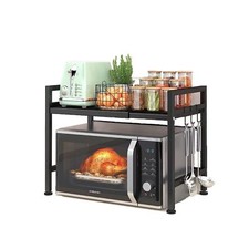 Étagères de Four à Micro-Ondes Support Extensible Organisateur Rangement Cuis...