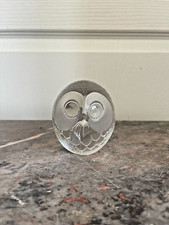 Ancien Hibou Chouette CRISTAL