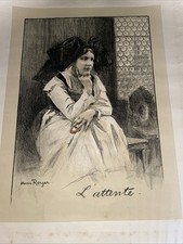 Affiche Ancienne,(L’attente)