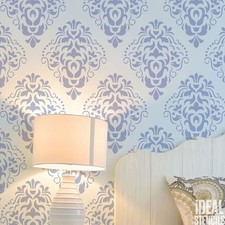 Classique Damas Pochoir Mural