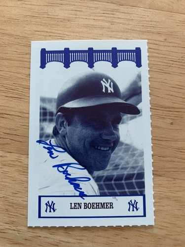 Len boehmer signed 1992 - boehmer,