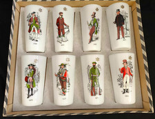 Rare Vintage Service à Orangeade Etoile du Nord 8 verres Opale coffret original