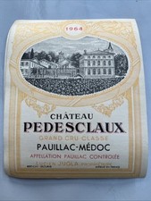 étiquette ancienne VIN Château PEDESCLAUX 1964 Pauillac Grand Cru Classe