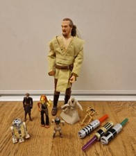 Lot Figurines Star Wars + Poupée Film Qui-Gon Jinn  PARLANTE - Hasbro 1999 