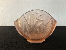 Vase pâte de verre Muller et frères  'la chasse à l'éléphant '