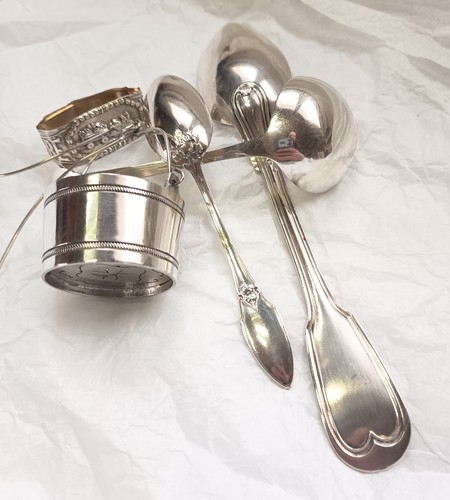 Lot antique silver cutlery - silver,