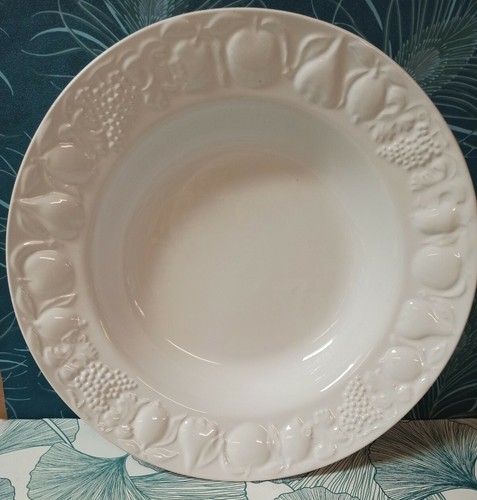 Grand plat rond - blanc, semi