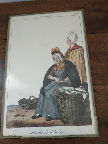 Ancienne gravure sous verre