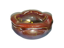 VIDE POCHE OU CENDRIER EN VERRE IRISÉ  MALTE  XXè GLASS