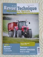 REVUE TECHNIQUE TRACTEUR MASSEY FERGUSON 6445 6455  moteur perkins 1104D-E44TA