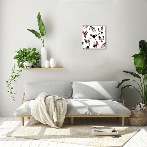 Horloge murale design verre - horloge, en